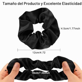 Coleteros de sat n, 5 Piezas Coleteros de Satén para Mujer, Ligas de Seda para el Cabello, Sin Marcas, Sin Encrespamiento, Bandas Elásticas para el To