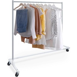 Segawe Commercial Clothes Rack Z Base Garment Rack Industrial Clothing Rack on Wheels