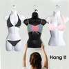 DisplayTown Black & White Female Mannequin Hip Long Hollow Back