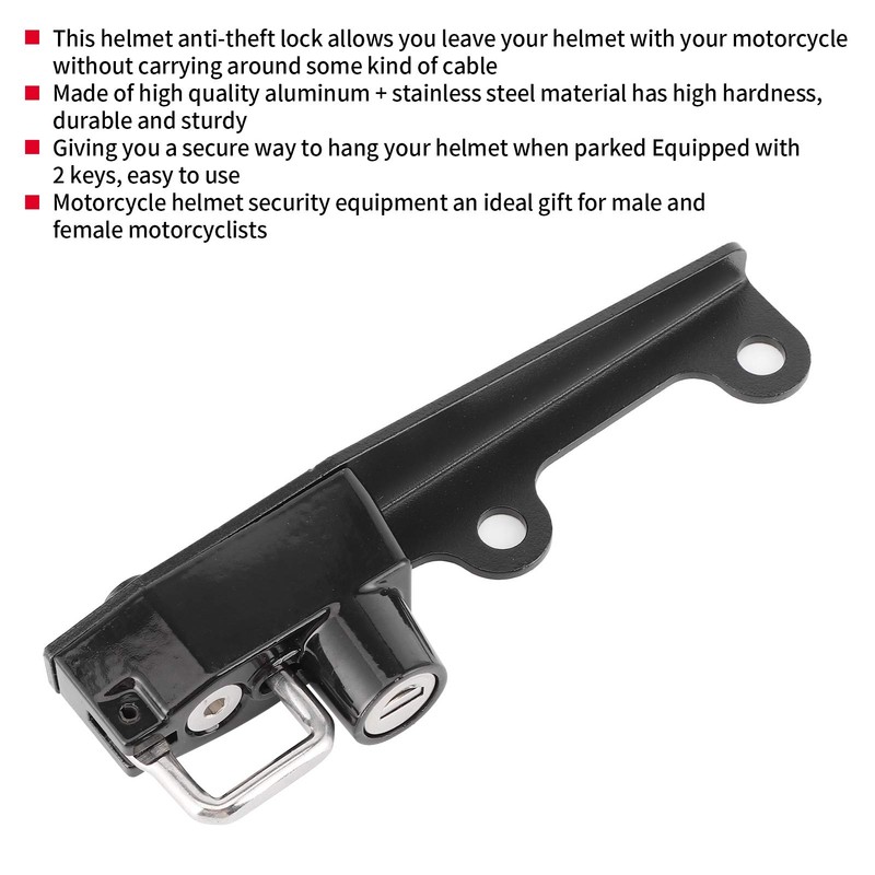 Motorcycle Anti-Theft Helmet Lock Stainless Steel W/2 Keys Fit for