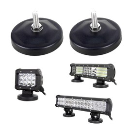 RIGIDON 2 x 75 mm LED Work Light Bar Holder, Universal Magnetic Car Roof Mount, Strong Magnetic Work Light Holder for Off-Road Car, ATV, Truck, Car, (Model A)