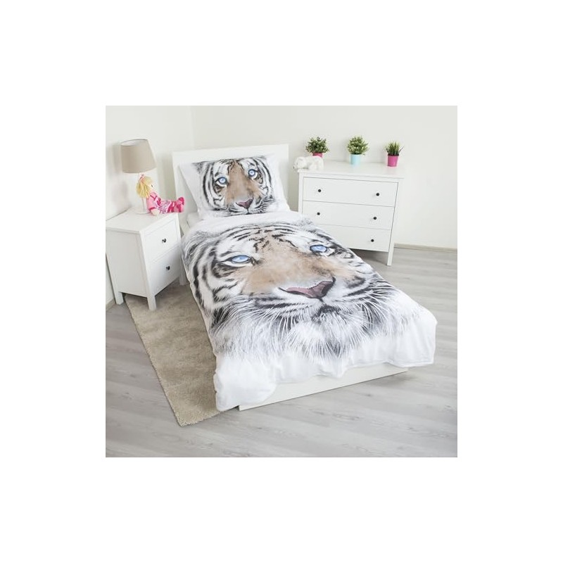 Tiger Blanc Bed Linen 100% Cotton 140 x 200 cm