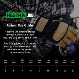 Hestra Job Alpha Pro Ergo Grip Gloves with Czone Insert for Work, Yard, Wet Weather and General Multi-Use Jobs, Black, 10