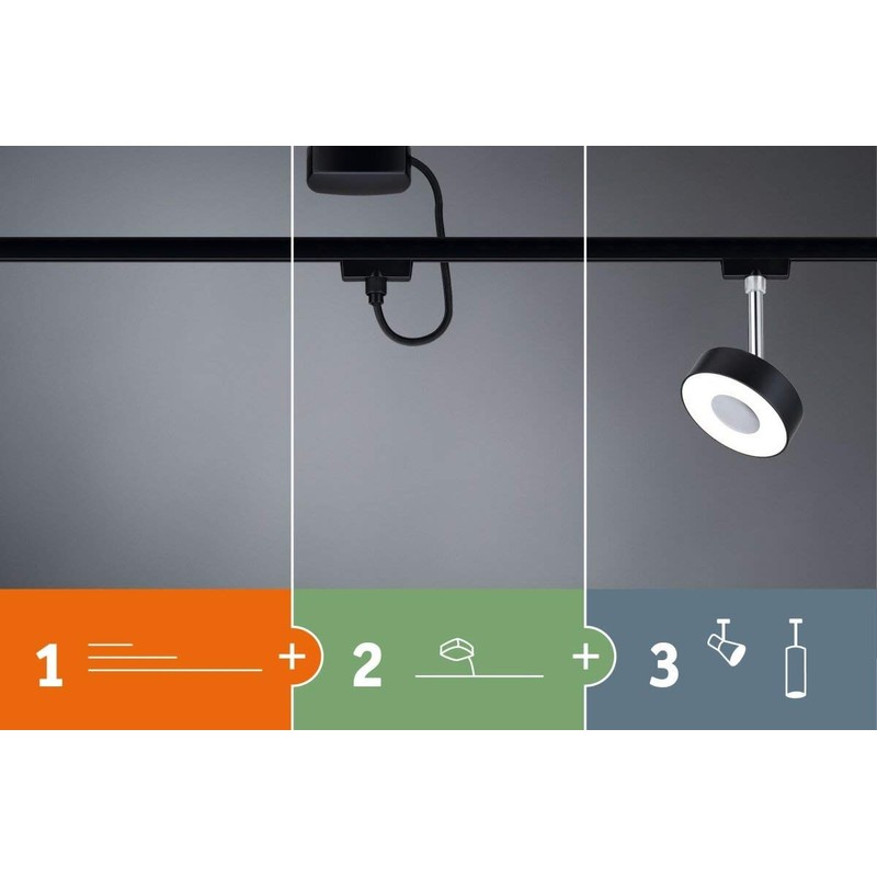 Paulmann 96914 Universal URail Pendant Adapter max. 50W 230V Black
