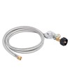 GasSaf 6FT Propane Regulator Hose with Gauge, Grill Regulator Hose
