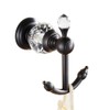 Kabter Crystal Series Brass Towel Coat Hook,Black