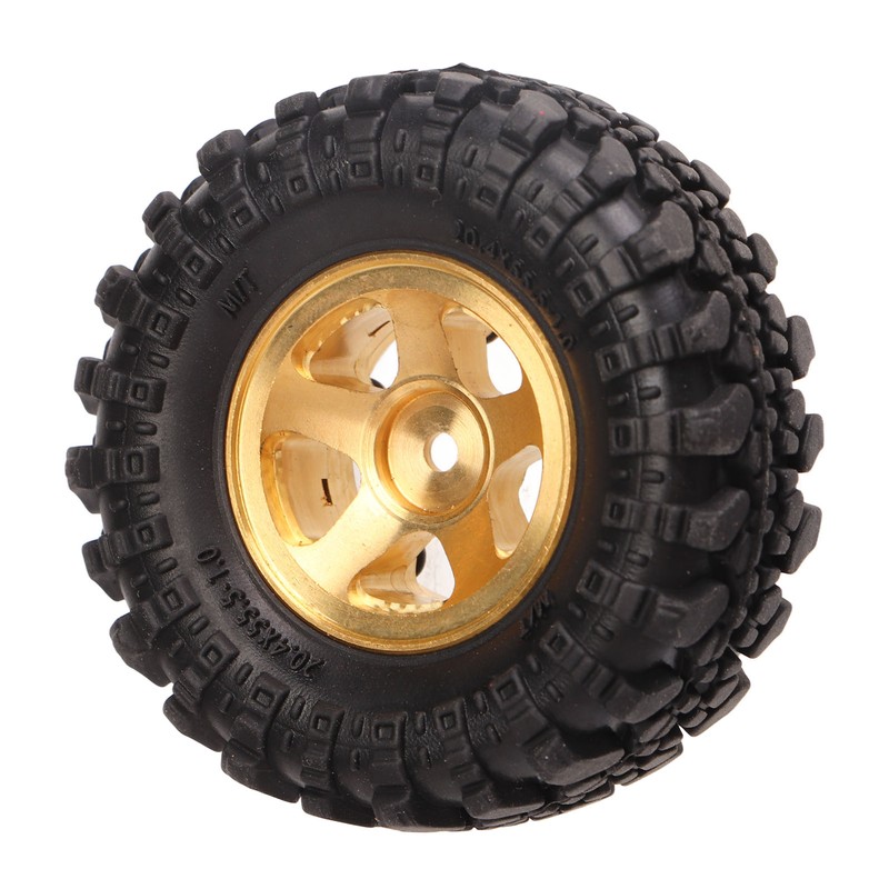 1 Inch RC Tires Brass Wheel Hub Rubber RC Car
