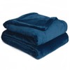 Effortless Bedding Oversized Plush Semi-Fitted Bed Blanket (King, Blue)