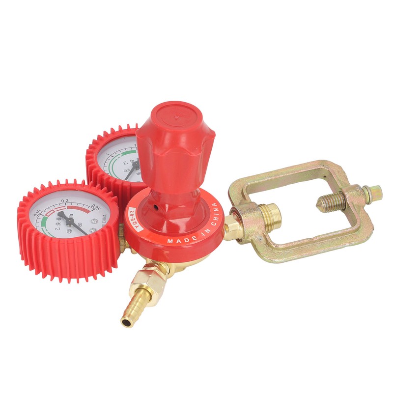 Acetylene Pressure Reducer 8mm Inlet Port Dual Display Shockproof Acetylene