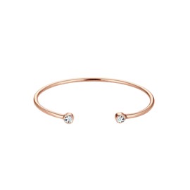 Elli Women's Gold-Plated Round Cut White Crystal, Sterling Silver, Crystal