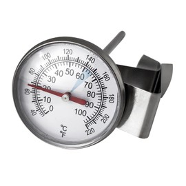 Scarlet Espresso Milk Thermometer "Professional" Stainless Steel Thermometer for Temperature Control When Frothing Milk for Perfect Milk Foam with Clip for Attaching to the Milk Jug Edge