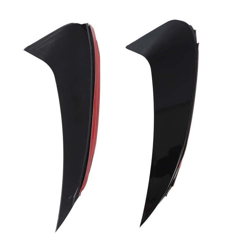 Pair of Rear Bumper Air Vent Spoiler Splitter Glossy Black