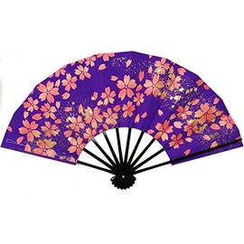 Our Shop Original Housing Fan Cat But A 246 Purple and Pink Cherry Blossom Floral 9 Dimension 5 Minute Black Sick Bone Hand Fan Dance For Box, 50-Pack