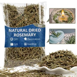 Sukh Dried Rosemary Leaves Bulk - 3oz Natural Air-Dried Rosemary for Candle Making, Soap Making Supplies and Dried Herbs DIY Decor, Rustic Botanical for Wedding, Sachets and Handmade Crafts