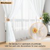 6 Pack Curtain Tiebacks, Boho Flower Curtain Tie Backs with