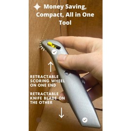 Cardboard Box Resizing Tool with 3 Scotty Peeler Price Tag Label Removers -Utility Knife with Scoring Wheel