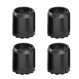 TopHomer 4 Pcs Washing Machine Feet Pads, Heightened Washer Stabilizer Noise Cancelling Vibration Isolation Mat for Dryer, Washing Machine and Dishwasher (Black)