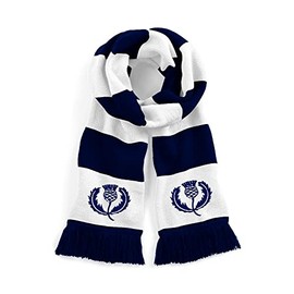 Old School Football Scotland Retro Traditional Rugby Scarf Embroidered Logo