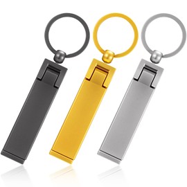 Hotop 3 Pieces Purse Hook for Table Instant Bag Hook Hanger, 2-in-1 Handbag Table Holder Hanger Set Mobile Phone Holder Foldable Storage Stylish Swivel Design for Women Desk(Silver, Gun-Black, Gold)