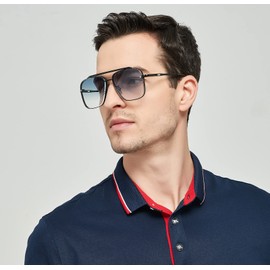 Gtand Fashion Oversized Square Aviator Gradient Sunglasses For Men Women Vintage Metal Sun Glasses 63mm