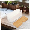 KOMBIUDA Bamboo Cord Organizer Box with Lid Capacity Cable Management