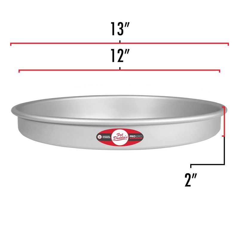 Fat Daddio's Anodized Aluminum Round Cake Pan, 12 x 2