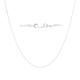 KIVI Sterling Silver Singapore Chain Lobster Clasp 2mm Necklace for Women Silver Chain for Women Silver Necklace Chain 16/18 Inch Gifts for Her, 18 Inch, Sterling Silver, No Gemstone