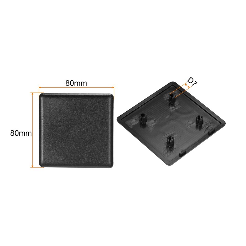 Rebower Single Hole Square Aluminium Extrusion End Cap [for Aluminium
