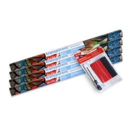 d-c-fix 346-0647-4PKA Self-Adhesive Privacy Glass Window Film, Spring Chapel/Tulia, 17" x 78" Roll, 4-Pack with Applicator