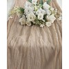FuSenYuan Beige Cheesecloth Table Runner 10 Ft 1 Pcs Gauze