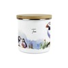 Puffins on the Rocks Tea Storage Canister - Coastal Sea