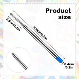 TIESOME 5pcs Replaceable Ballpoint Pen Refills with Spring Metal Ball Point Refills Smooth Writing Pen Refills, 0.7mm Retractable Ballpoint Pen Refills for School Office Supplies (Blue)