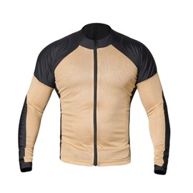 WICKED STOCK Motorcycle Armor Shirt - Men & Women, Beige, Large