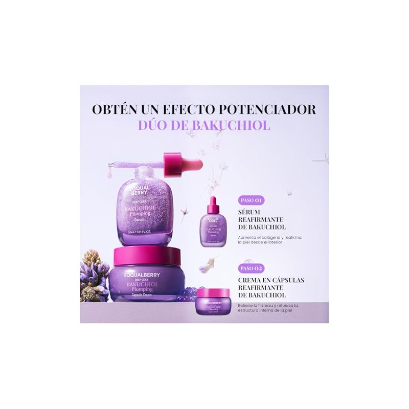EQQUALBERRY Suero Facial Bakuchiol Niacinamida y Poros 30 ml