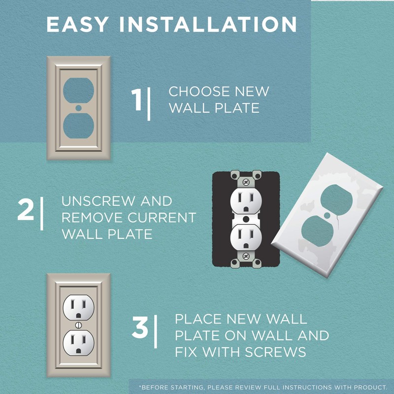 Brainerd 64666 Wood Square Single Duplex Outlet Wall Plate /