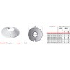 10 Set of Rosettes Heater Collars White 22 mm