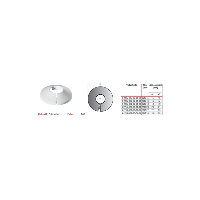 10 Set of Rosettes Heater Collars White 22 mm