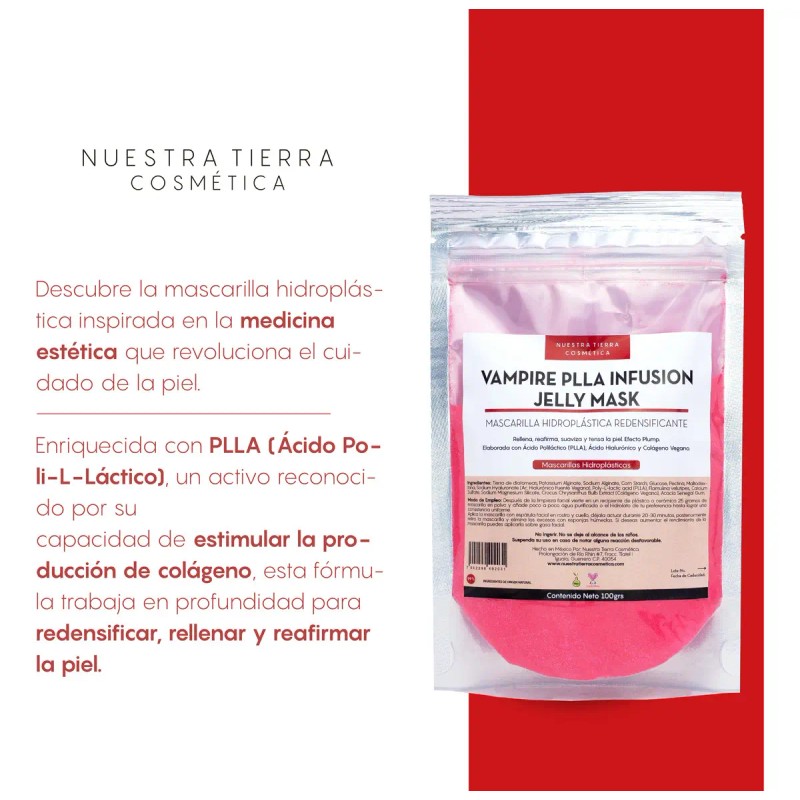 Mascarilla Hidroplástica Vampire Rellenadora Con Poliláctico Todo tipo de piel