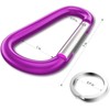 6 PCS Carabiner Keychain Clip -3" Aluminum Carabiner D Ring,