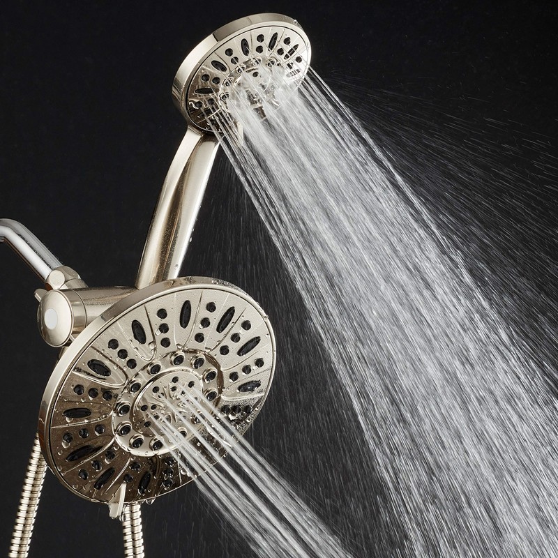 AquaDance Brushed Nickel 7" Premium High Pressure 3-Way Rainfall Combo
