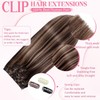 Clip in Hair Extensions Real Human Hair, Seamless Clip ins