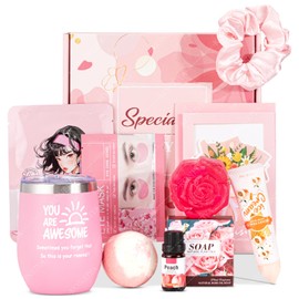 Regalos de Cumpleaños para Mujer, Set de Regalos Funcionales para Mujer SPA, Canasta de Regalo Relajante, Caja de Regalos San Valentín, Cumpleaños... 