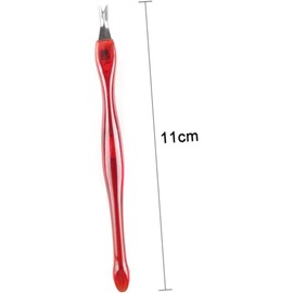 10 Piezas Bolígrafo para Pepujado de Uñas Cortador de Cutículas de Uñas Removedores de Piel Muerta de Uñas Manicure Set Manicura Set Recortadora Cortauñas Herramientas de Manicura(Rojo+Rosa)