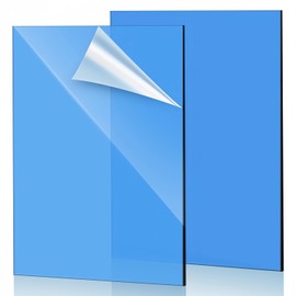 Blue Acrylic Sheet 12" x 16", 2 Pack FFGODO Glossy Translucent Colored Cast Plexiglass Sheets 1/8 Inch Thick for DIY Display Projects, Handcraft, Painting, Signage, Easy to Laser Cutting & Engraving