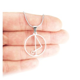 Sigil of Archangel Jophiel Necklace, 20" Stainless Snake Chain with Powerful Saint Joliel Angel Sigil Charm Pendant