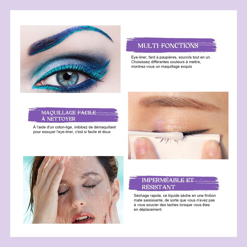 Riceel 12 Eyeliner Colours, Eyeliner Shadow, Eyeliner, Waterproof, Eyeliner Neon,