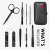 HANTEKAS Manicure Set 9 in 1 Stainless Steel, Nail Clippers