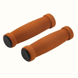 Retrospec Chatham Foam Bike Handle Grips - Comfortable Non-Slip Bicycle Handlebar Grip for Beach Cruiser - Absorbs Vibration - Brown Single Speed