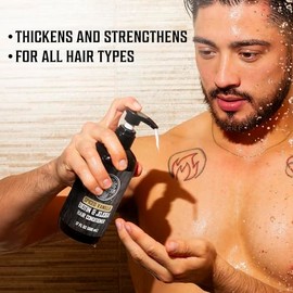 Viking Revolution Spiced Vanilla - Juego de champú y acondicionador para hombre con biotina y aceite de jojoba, champú natural para el cabello y acond