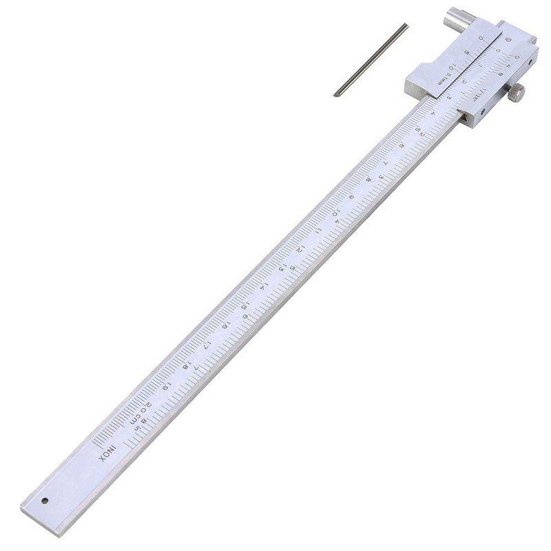 Wisoqu Caliper 0-200mm Parallel Caliper Stainless Steel Caliper Marking Gauge